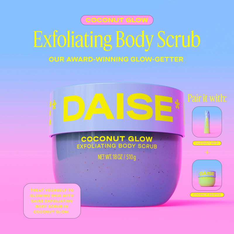 Daise Coconut Glow exfoliating body scrub 510g - British product