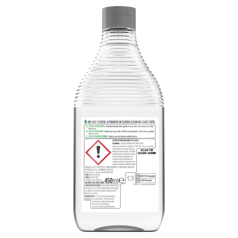 Ecover Bergamot & Sage power washing up liquid 450ml (British brand)