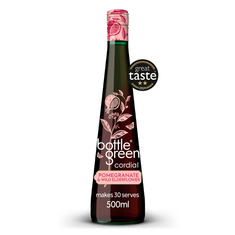 Bottlegreen pomegranate elderflower cordial 500ml (British brand)