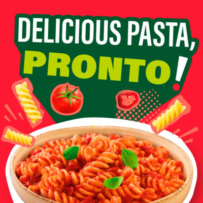 Dolmio Pronto Fusilli Pasta with tomato and chilli sauce 200g - British product