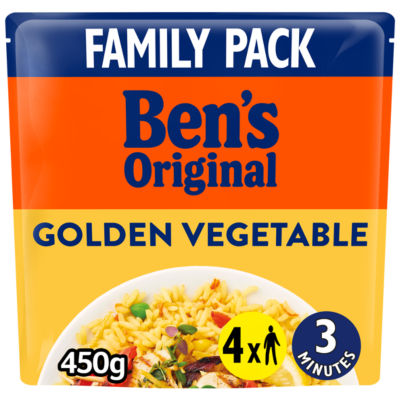 Ben's Original golden vegetable microwave rice 450g (British brand)