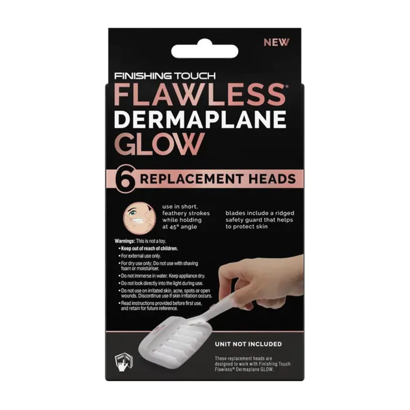 Flawless dermaplane replacement heads pack of 6 - British product