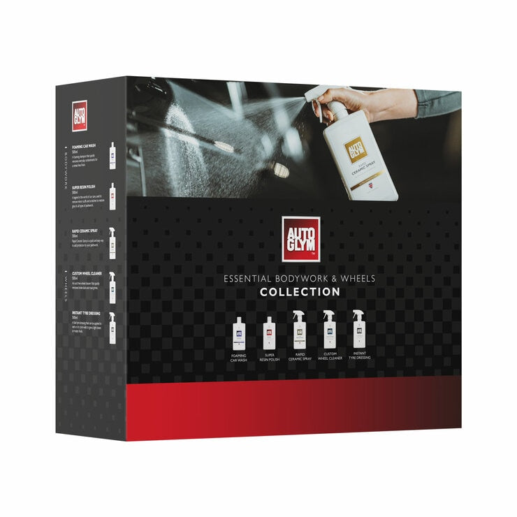 Autoglym car care kit Essential Bodywork & Wheels 5x500ml, imported from the UK