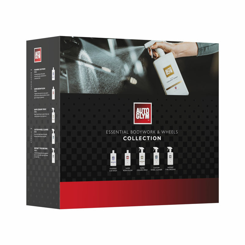 Autoglym car care kit Essential Bodywork & Wheels 5x500ml, imported from the UK