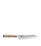 Miyabi Santoku knife with floral Damascus print, 18.5cm x 38.5cm, imported from the UK