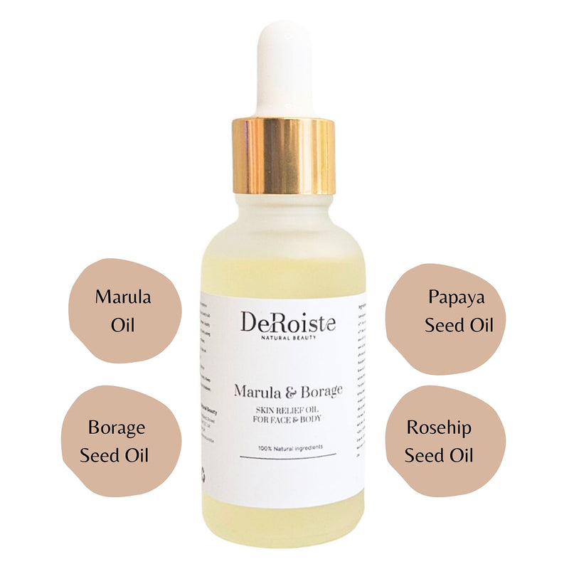 Marula & Borage Skin Relief Oil, British brand