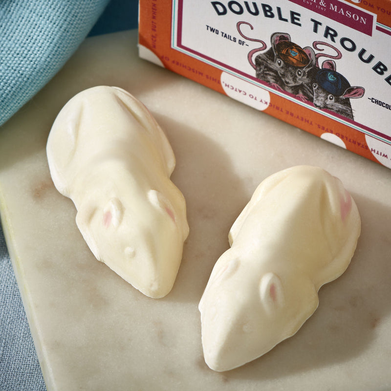 Fortnum's pair of white chocolate mice 42g, UK version