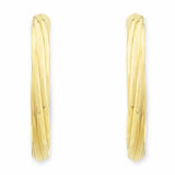 Costco 14ct yellow gold textured hoop earrings, imported from the UK