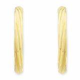 Costco 14ct yellow gold textured hoop earrings, imported from the UK
