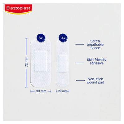 Elastoplast Sensitive Assorted plasters 20 pack, imported from the UK