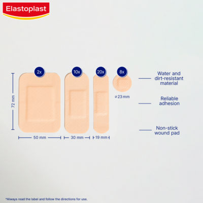 Elastoplast water resistant plasters 40 Pcs - British product