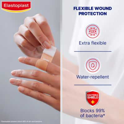 Elastoplast Fabric Assorted Plasters 40 pack - British product