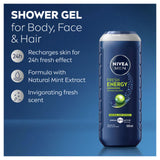 NIVEA Men Fresh Energy Shower Gel 500ml, UK version