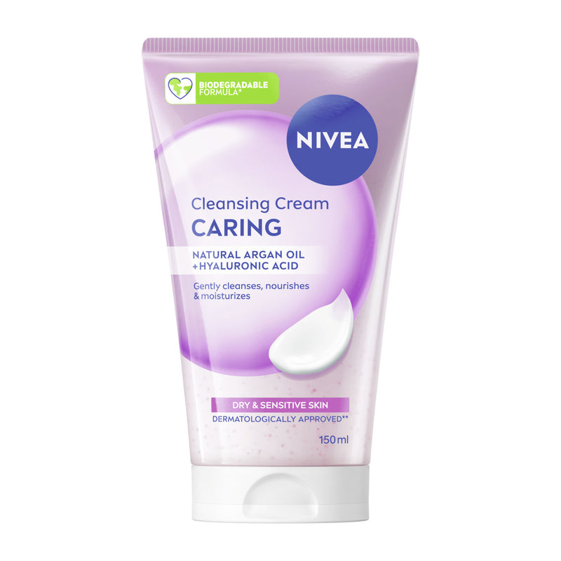 Nivea Caring Cleansing Cream Face Wash 150ml, imported from the UK