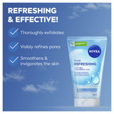 Nivea Refreshing Face Scrub with Hyaluronic Acid 150ml, imported from the UK