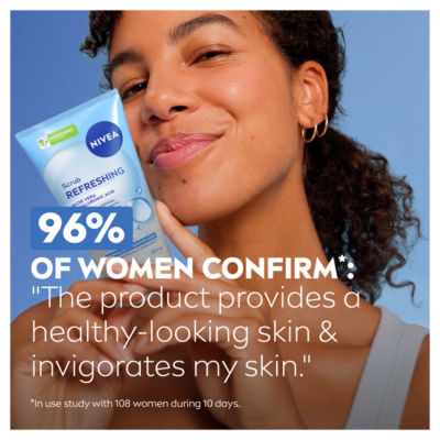 Nivea Refreshing Face Scrub with Hyaluronic Acid 150ml, imported from the UK