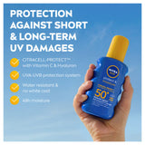Nivea SPF50+ sun cream pump spray 200ml, imported from the UK