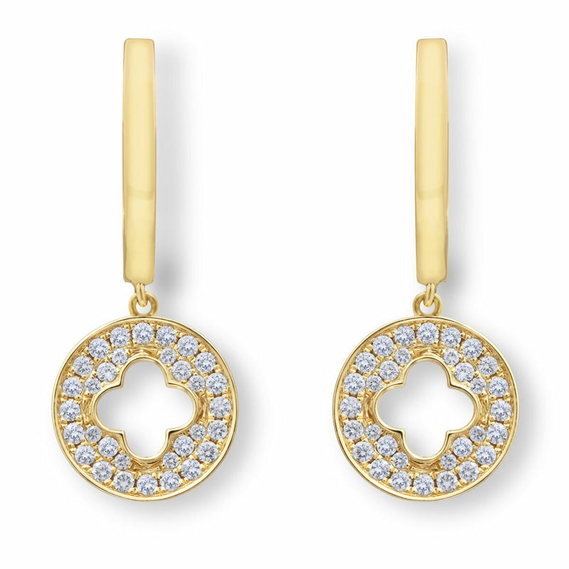 Costco diamond drop earrings 0.29ctw round brilliant cut 14ct gold - British product