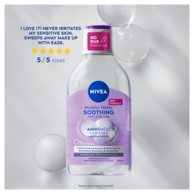 Nivea Soothing Micellar Water for Sensitive Skin 400ml, imported from the UK