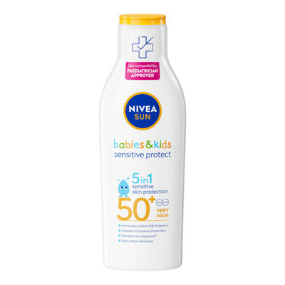 ASDA Nivea Babies & Kids Sensitive Protect Sun Cream Lotion 200ML- Buy online at McGrocer