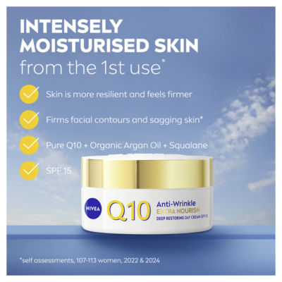 Nivea Q10 Power Anti-Wrinkle 60+ Day Cream 50ml, imported from the UK