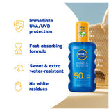 Nivea invisible sun spray SPF50 200ml (British brand)