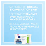 Nivea biodegradable cleansing wipes 20 pack, imported from the UK