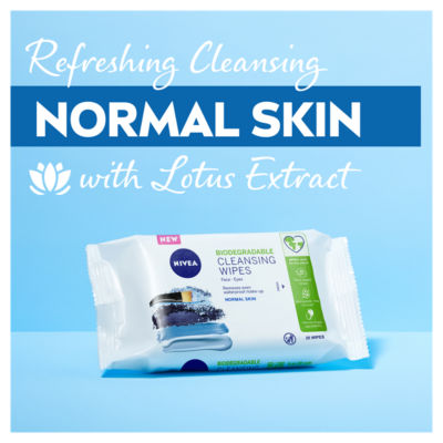 Nivea biodegradable cleansing wipes 20 pack, imported from the UK