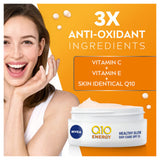 Nivea Q10 Energy Anti-Wrinkle Day Cream 50ml, imported from the UK