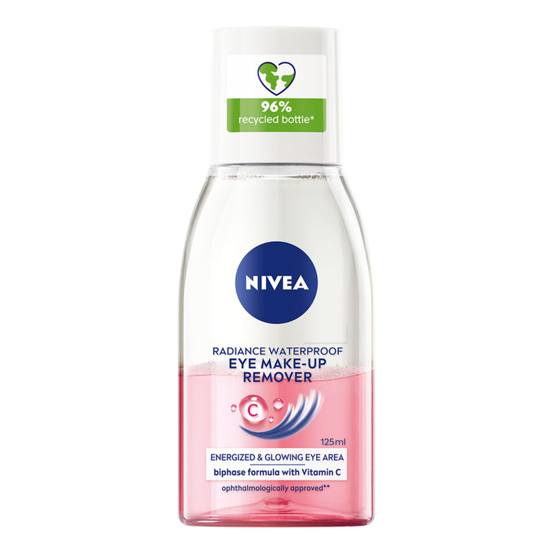 Nivea Radiance Waterproof Eye Make-Up Remover 125ml, imported from the UK