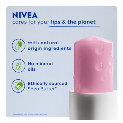 Nivea Soft Rose Lip Balm 5g, UK version