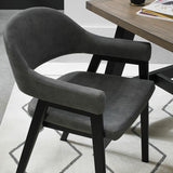 Bentley Designs grey fabric armchair 2 pack, imported from the UK
