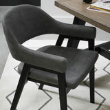 Bentley Designs grey fabric armchair 2 pack, imported from the UK