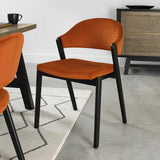 Costco UK Bentley Designs Camden Peppercorn Rust Velvet Dining Chair, 2 Pack- Buy online at McGrocer