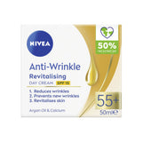 ASDA Nivea Face Anti-Wrinkle + Revitalising Day Cream 55+ 50ml- Buy online at McGrocer