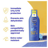 ASDA Nivea Kids Protect & Care Sun Cream Lotion SPF50+ 200ml- Buy online at McGrocer
