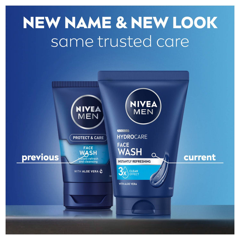 NIVEA MEN Hydrocare face wash 100ml, imported from the UK
