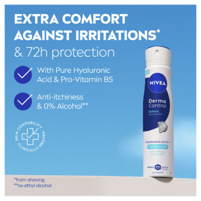 NIVEA Derma Control anti-perspirant spray 250ml - British product