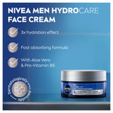 NIVEA Hydrocare moisturising face cream 50ml, imported from the UK