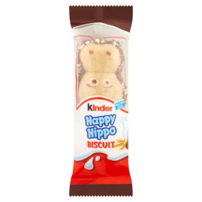 Kinder Happy Hippo chocolate hippo shaped biscuit 20.7g, UK version