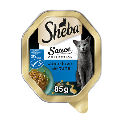 ASDA Sheba Tuna Wet Cat Food Sauce Tray 85g- Buy online at McGrocer