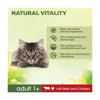 Perfect Fit Fit Natural Vitality Adult Dry Cat Food Beef & Chicken 2.4kg