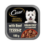 ASDA Cesar Natural Goodness Grain Free Adult Wet Dog Food Beef Terrine Tray 100g- Buy online at McGrocer