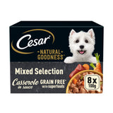 ASDA Cesar NATURAL GOODNESS Grain Free Adult Wet Dog Food Mix Casserole 8 x 100g Tray- Buy online at McGrocer