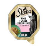 ASDA Sheba Fine Flakes Adult Wet Cat Food with Salmon Jelly 85g Tray- Buy online at McGrocer