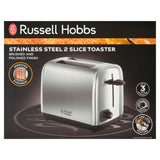 Russell Hobbs stainless steel 2 slice toaster, imported from the UK