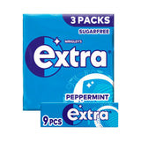 Wrigley's Extra Peppermint Sugarfree Chewing Gum 37.8g Multipack (British brand)