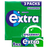Wrigley's Extra Spearmint Sugarfree Chewing Gum Multipack 3x9 Pieces (British brand)