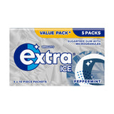 Wrigley's Extra Peppermint Sugar Free Chewing Gum 5 packs 70g, imported from the UK