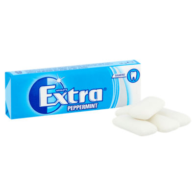 Wrigley's peppermint sugarfree chewing gum 10 pieces (British brand)